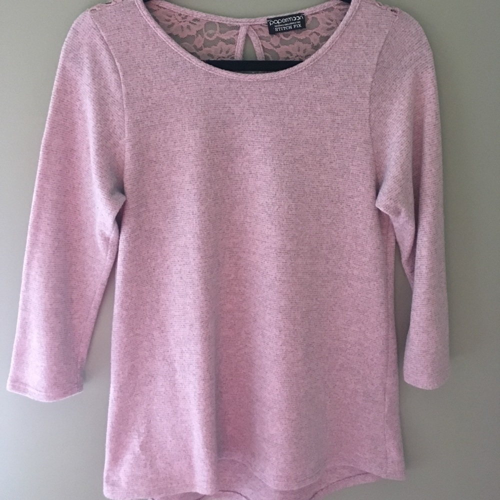 Papermoon lace back sweater